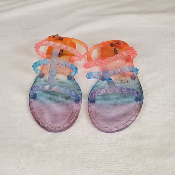 Steve Madden Rainbow Jelly Sandals Size 4 - Picture 2 of 7